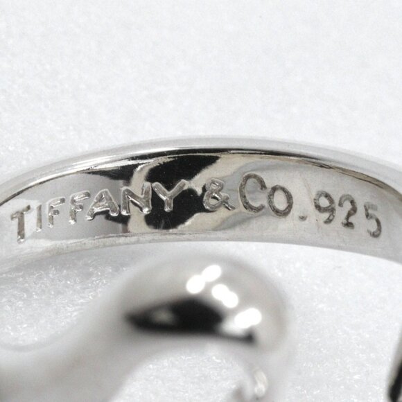 TIFFANY&Co. Open heart Ring Elsa Peretti Silver925 #5.4(US Size) 5g Women - Picture 5 of 6